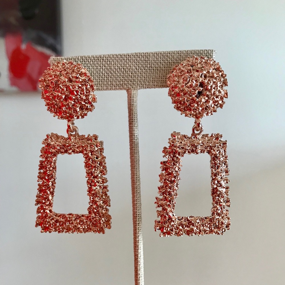 Rose gold earrings